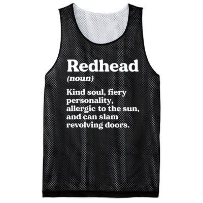 Funny Redhead Definition Ginger Red Hair MC1R Gene Mesh Reversible Basketball Jersey Tank