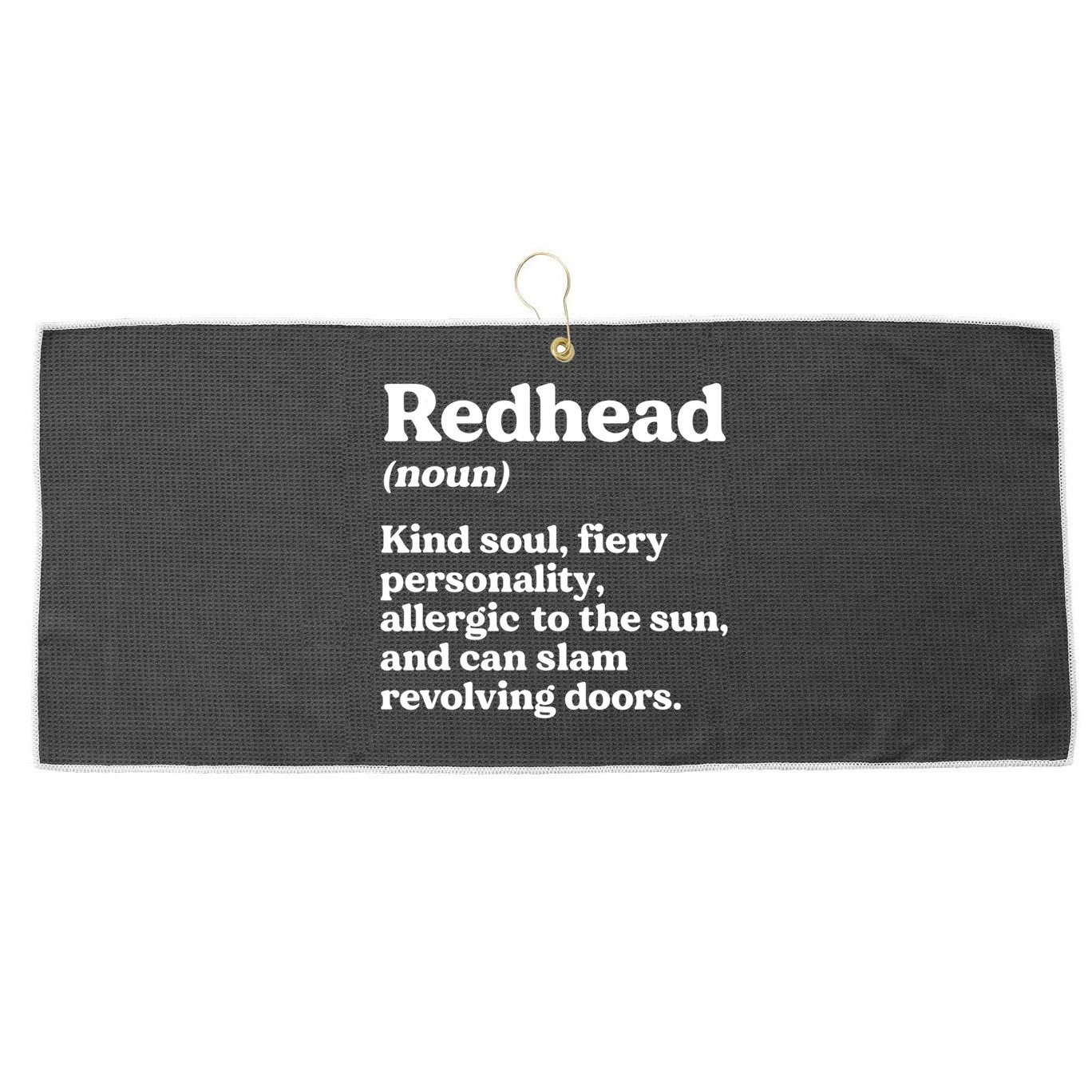 Funny Redhead Definition Ginger Red Hair MC1R Gene Large Microfiber Waffle Golf Towel
