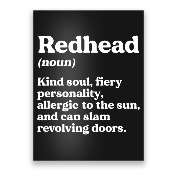 Funny Redhead Definition Ginger Red Hair MC1R Gene Poster