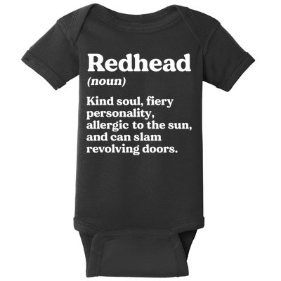 Funny Redhead Definition Ginger Red Hair MC1R Gene Baby Bodysuit