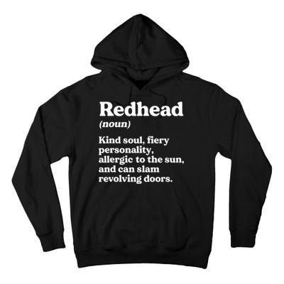 Funny Redhead Definition Ginger Red Hair MC1R Gene Tall Hoodie