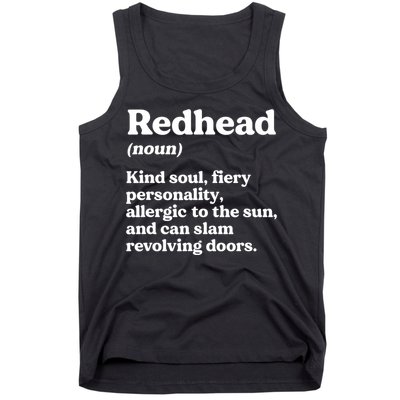 Funny Redhead Definition Ginger Red Hair MC1R Gene Tank Top