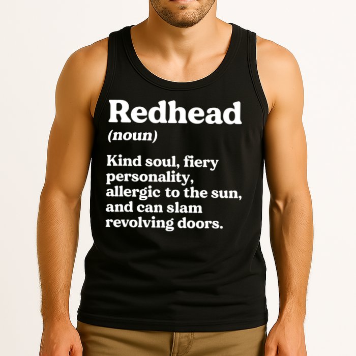Funny Redhead Definition Ginger Red Hair MC1R Gene Tank Top