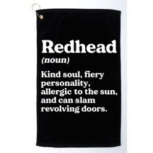 Funny Redhead Definition Ginger Red Hair MC1R Gene Platinum Collection Golf Towel