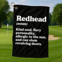Funny Redhead Definition Ginger Red Hair MC1R Gene Golf Towel