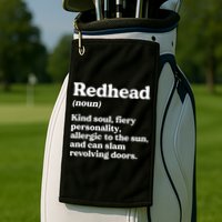 Funny Redhead Definition Ginger Red Hair MC1R Gene Golf Towel