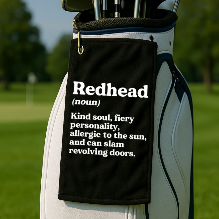 Funny Redhead Definition Ginger Red Hair MC1R Gene Golf Towel
