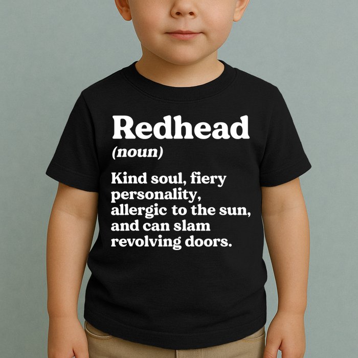 Funny Redhead Definition Ginger Red Hair MC1R Gene Toddler T-Shirt