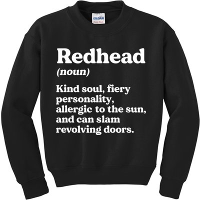 Funny Redhead Definition Ginger Red Hair MC1R Gene Kids Sweatshirt