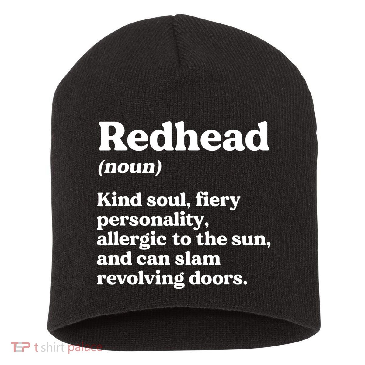 Funny Redhead Definition Ginger Red Hair MC1R Gene Short Acrylic Beanie