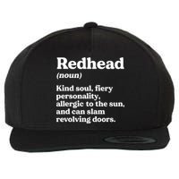 Funny Redhead Definition Ginger Red Hair MC1R Gene Wool Snapback Cap