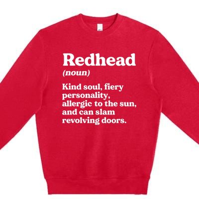 Funny Redhead Definition Ginger Red Hair MC1R Gene Premium Crewneck Sweatshirt