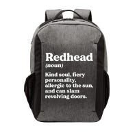 Funny Redhead Definition Ginger Red Hair MC1R Gene Vector Backpack