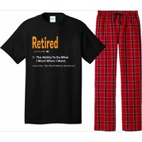 Funny Retired Definition Gift Funny Retirement Gag Gift Pajama Set