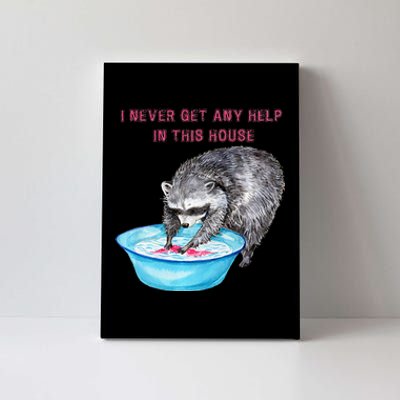 Funny Raccoon Doing Chores Canvas