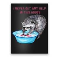 Funny Raccoon Doing Chores Poster