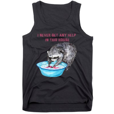 Funny Raccoon Doing Chores Tank Top