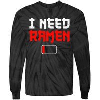 Funny Ra Design For Wo Ra Noodles Lovers Tie-Dye Long Sleeve Shirt