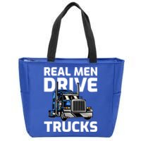 Funny Real Drive Trucks Big Rig Truck Driver Meaningful Gift Zip Tote Bag