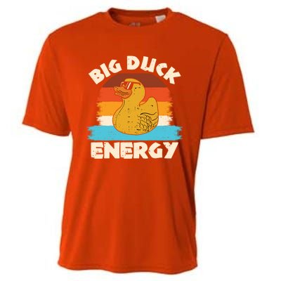 Funny Rubber Duck Gift I Big Duck Energy Vintage Duck Lover Cute Gift Cooling Performance Crew T-Shirt