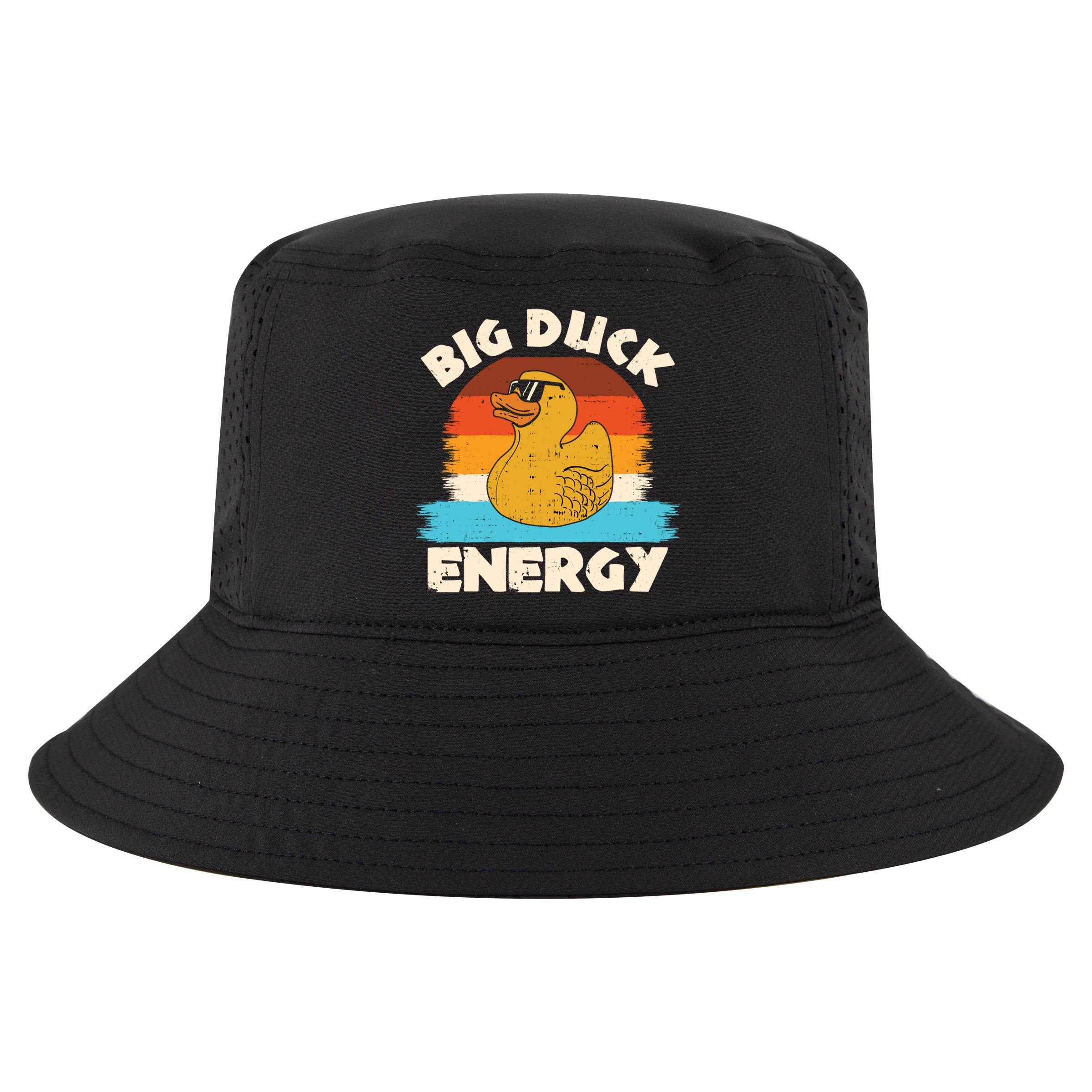 Funny Rubber Duck Gift I Big Duck Energy Vintage Duck Lover Cute Gift Cool Comfort Performance Bucket Hat