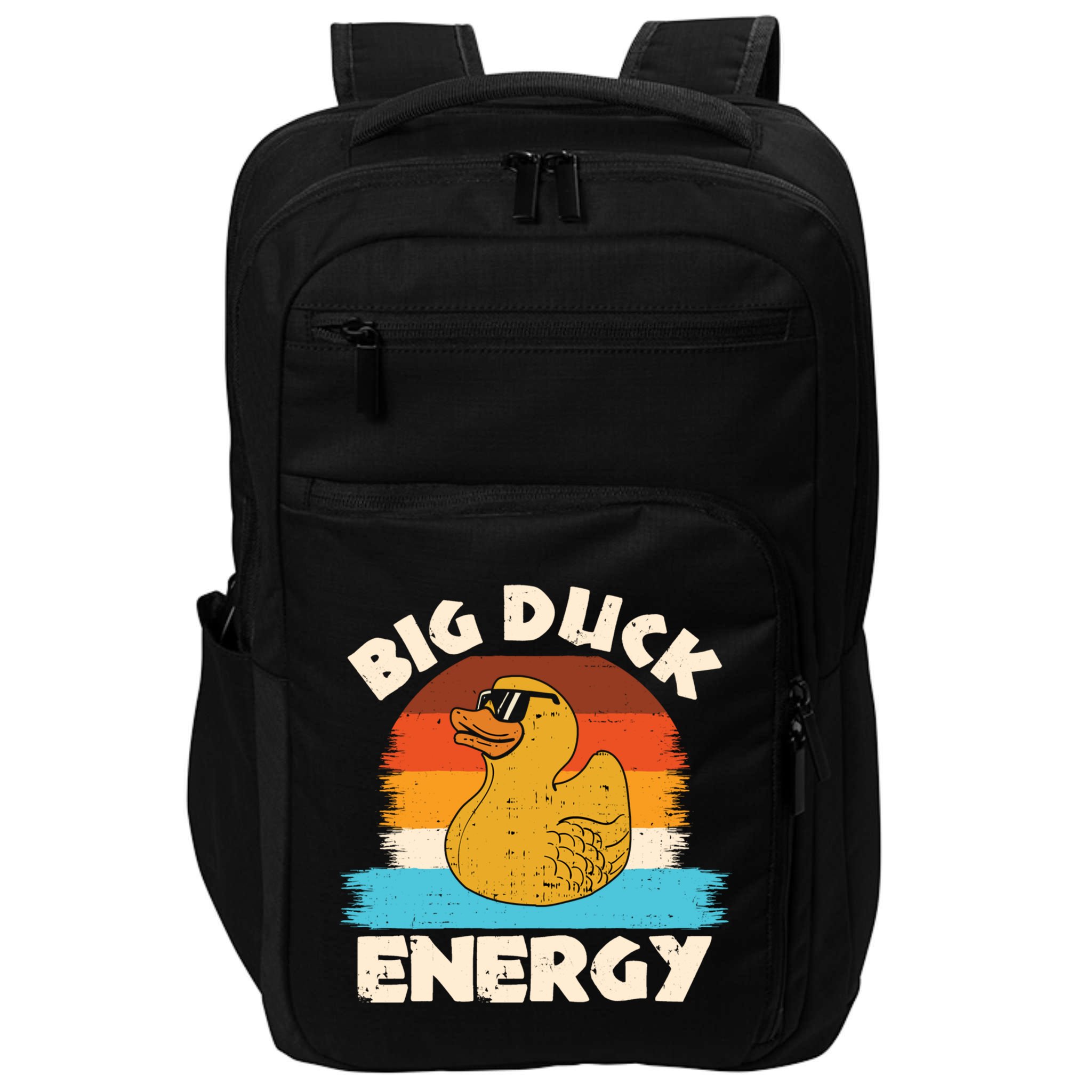 Funny Rubber Duck Gift I Big Duck Energy Vintage Duck Lover Cute Gift Impact Tech Backpack