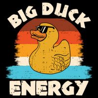 Funny Rubber Duck Gift I Big Duck Energy Vintage Duck Lover Cute Gift Mug