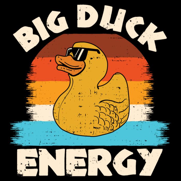 Funny Rubber Duck Gift I Big Duck Energy Vintage Duck Lover Cute Gift Mug