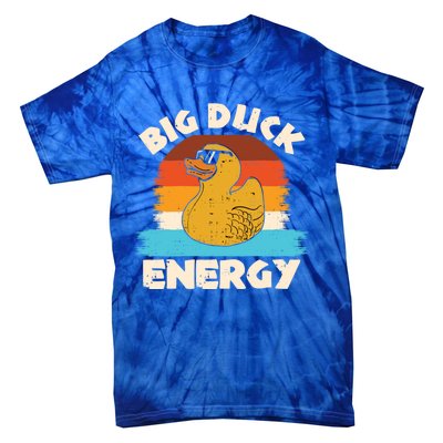 Funny Rubber Duck Gift I Big Duck Energy Vintage Duck Lover Cute Gift Tie-Dye T-Shirt