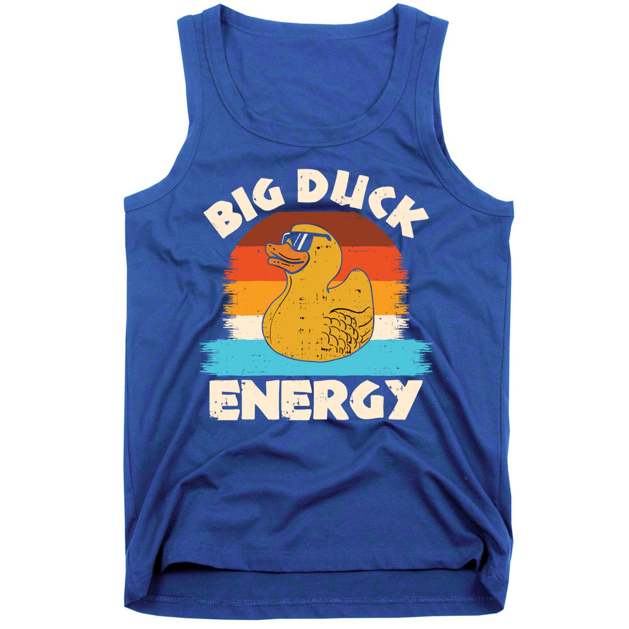 Funny Rubber Duck Gift I Big Duck Energy Vintage Duck Lover Cute Gift Tank Top