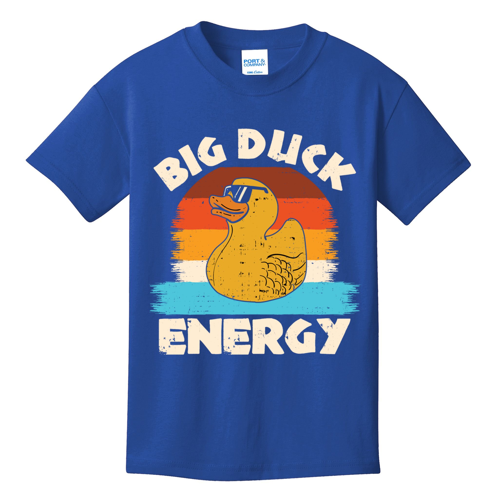 Funny Rubber Duck Gift I Big Duck Energy Vintage Duck Lover Cute Gift Kids T-Shirt