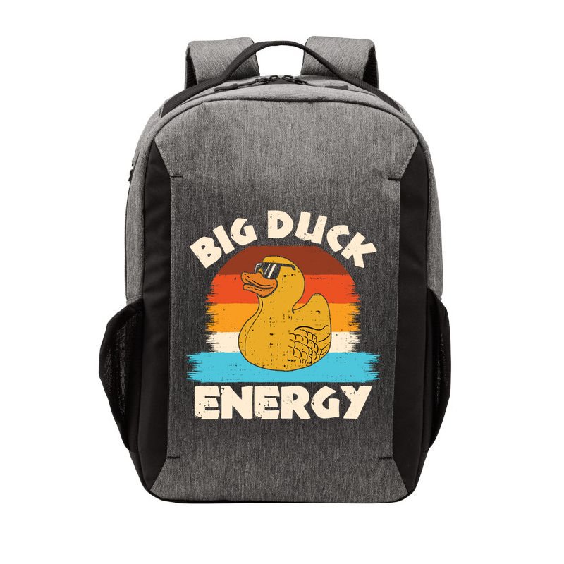 Funny Rubber Duck Gift I Big Duck Energy Vintage Duck Lover Cute Gift Vector Backpack