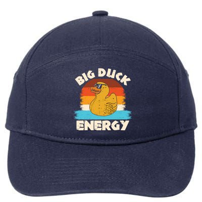 Funny Rubber Duck Gift I Big Duck Energy Vintage Duck Lover Cute Gift 7-Panel Snapback Hat