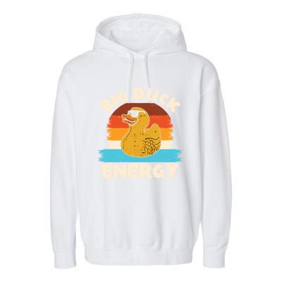 Funny Rubber Duck Gift I Big Duck Energy Vintage Duck Lover Cute Gift Garment-Dyed Fleece Hoodie