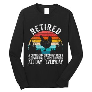 Funny Retired Definition Retirement Plan Raising Chickens Long Sleeve Shirt