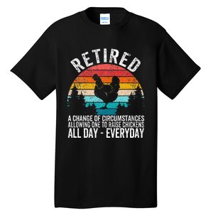 Funny Retired Definition Retirement Plan Raising Chickens Tall T-Shirt