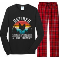 Funny Retired Definition Retirement Plan Raising Chickens Long Sleeve Pajama Set