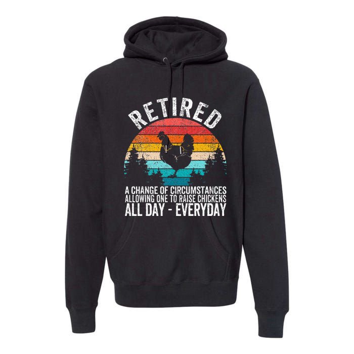 Funny Retired Definition Retirement Plan Raising Chickens Premium Hoodie