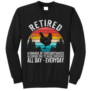 Funny Retired Definition Retirement Plan Raising Chickens Tall Sweatshirt