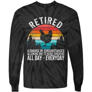 Funny Retired Definition Retirement Plan Raising Chickens Tie-Dye Long Sleeve Shirt