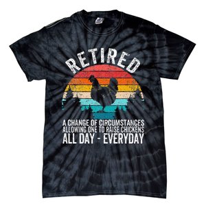 Funny Retired Definition Retirement Plan Raising Chickens Tie-Dye T-Shirt