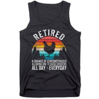 Funny Retired Definition Retirement Plan Raising Chickens Tank Top