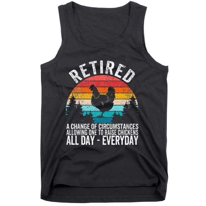 Funny Retired Definition Retirement Plan Raising Chickens Tank Top