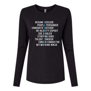 Funny Recruiter Definitions With Job Responsibilities Womens Cotton Relaxed Long Sleeve T-Shirt