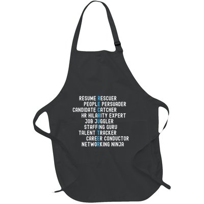 Funny Recruiter Definitions With Job Responsibilities Full-Length Apron With Pockets