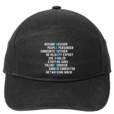 Funny Recruiter Definitions With Job Responsibilities 7-Panel Snapback Hat