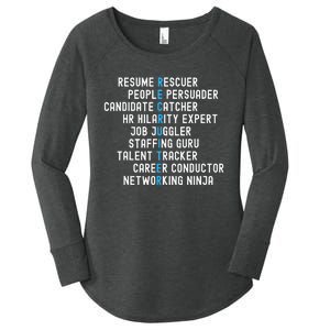 Funny Recruiter Definitions With Job Responsibilities Women's Perfect Tri Tunic Long Sleeve Shirt