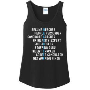 Funny Recruiter Definitions With Job Responsibilities Ladies Essential Tank