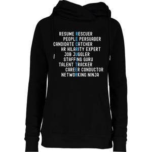 Funny Recruiter Definitions With Job Responsibilities Womens Funnel Neck Pullover Hood