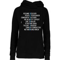 Funny Recruiter Definitions With Job Responsibilities Womens Funnel Neck Pullover Hood